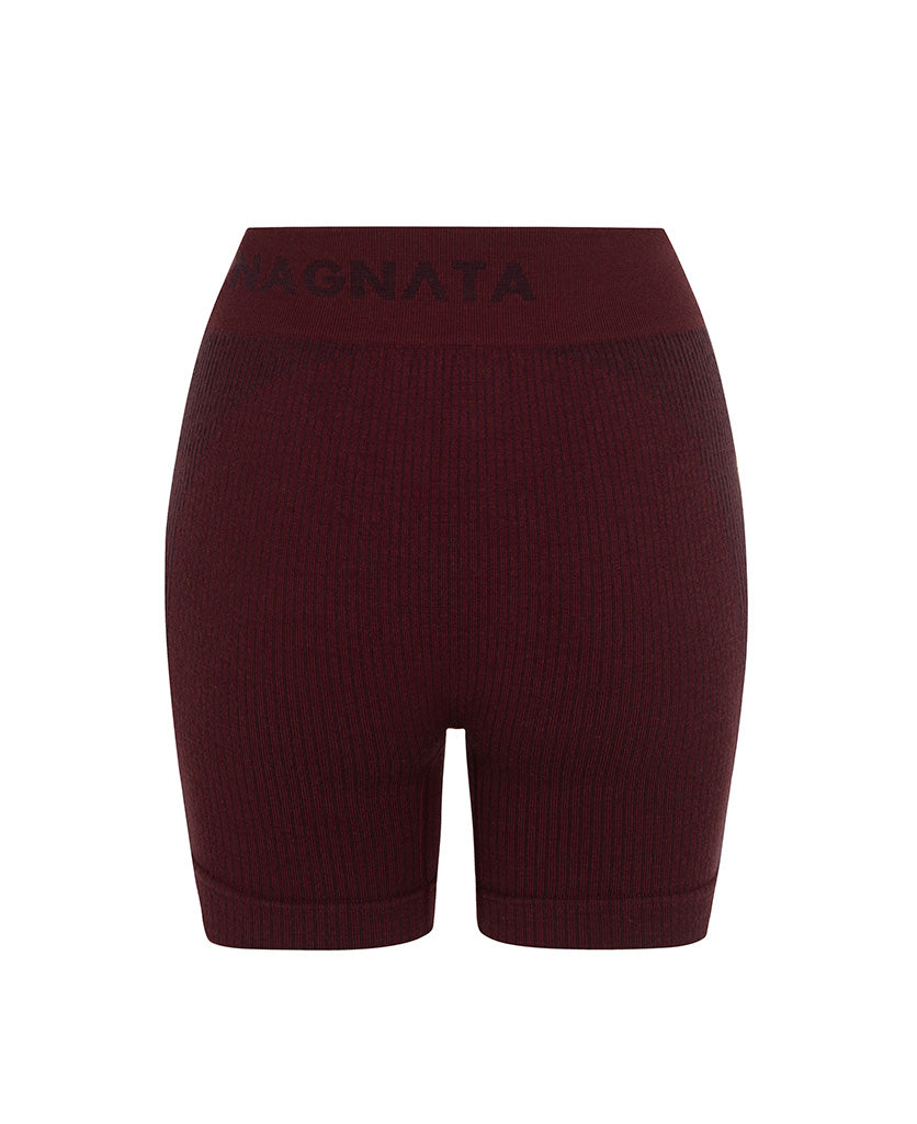 Ballet Wool Mini Short in Mulberry by Nagnata - back