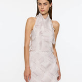 Back Wrap Mini Dress - Blossom Ice