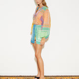 Bon Bon Split Mini Skirt - Mosaic