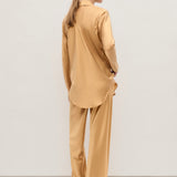 Bias Cut Pants - Cowrie