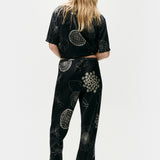 Bias Cut Pants -  Fibonacci Black