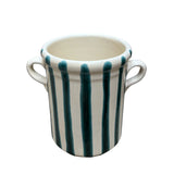 Ceramic striped green wine cooler