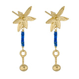 Vittoria Earrings with Lapis Lazuli - 18K Gold Plated