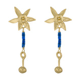 Vittoria Earrings with Lapis Lazuli - 18K Gold Plated