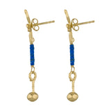 Vittoria Earrings with Lapis Lazuli - 18K Gold Plated