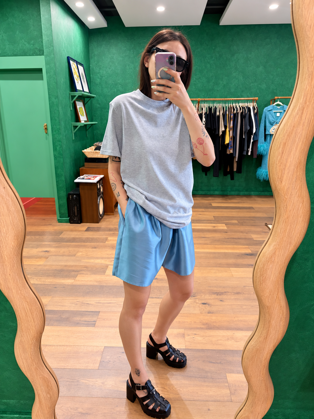 Harris Tapper Drew T-Shirt Grey Marle