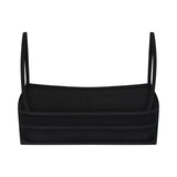 Strap Back Wool Bralet - Obsidian