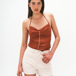 Nagnata Sienna Halter Top Clay