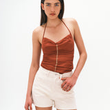 Nagnata Sienna Halter Top Clay