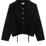 Tie Sie Cardigan - Black