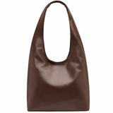 Louie Dark Brown Alt-Leather Hobo Tote