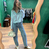 Low Slung Barrel Jeans - Dollhouse