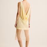 Rio Cowl Back Dress - Lemon Citrus