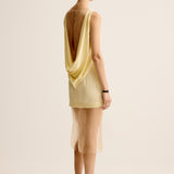 Rio Cowl Back Dress - Lemon Citrus