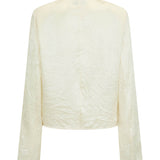 Eileen Top - Ivory Jacquard Satin