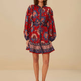 Luang Red Mini Dress