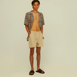 Beige Linen Shorts