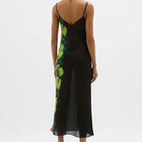 Silk Chiffon - Yin Palms Maxi Dress