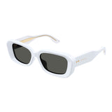 Gucci White Soft Square Sunglasses