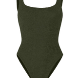 Square Neck Swim - Metallic Khaki