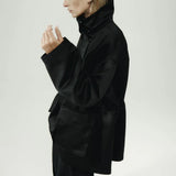 Balmoral Parka Jacket - Black Satin