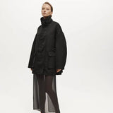 Balmoral Parka Jacket - Black Satin
