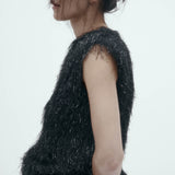 Garbo Top - Black Tinsel