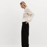 Eileen Top - Ivory Jacquard Satin