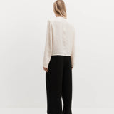 Eileen Top - Ivory Jacquard Satin