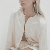 Eileen Top - Ivory Jacquard Satin