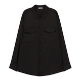 Twill Boyfriend Shirt - Black