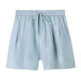 Twill Slouch Shorts Sky