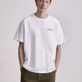 Script Embroidered Short Sleeve Tee - White