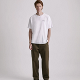 Script Embroidered Short Sleeve Tee - White