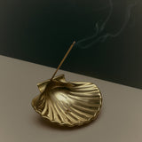 Scallop Incense Holder - Gold
