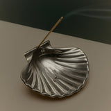 Scallop Incense Holder - Silver