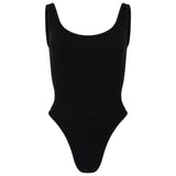 Classic Wool Bodysuit - Black