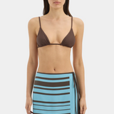 Rioja Wrap Mini Skirt - Pacha Mineral Stripe