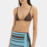 Rioja Wrap Mini Skirt - Pacha Mineral Stripe