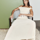 Elia Off Shoulder Twist Dress - Lemon Sorbet