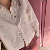 Boxy Shirt - Floral Stripe