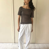 Square Knit Tee - Stone