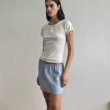Babylock Skirt - Blue Stripe