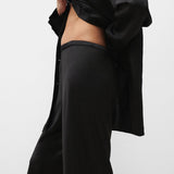 Bias Cut Pants - Black