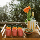Ceramic Wine Cooler - Yellow Stripe
