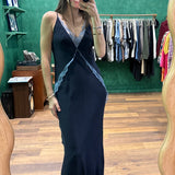 Elsie Lace Gown - Navy