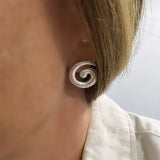 Mini Swirl Earrings - Silver