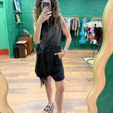 Lula Fringe Tie Top - Bitter Chocolate