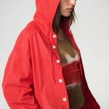 Hood Shirt Jacket - Scarlet