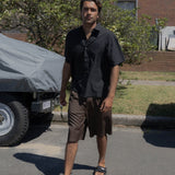 Bruce Tonal Stripe Short Sleeve Shirt - White